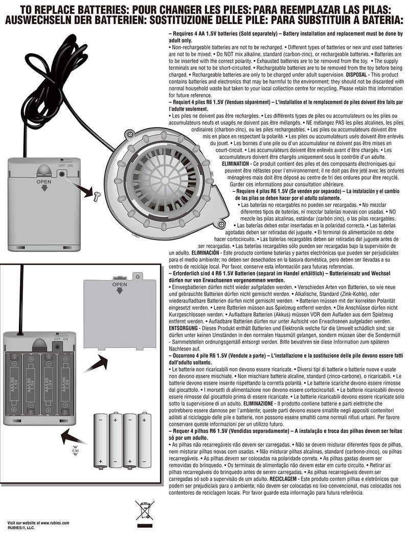 Rubies Original T-Rex Inflatable Costume with Sound for Kids, One Size - Image 3